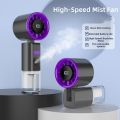 Compact Portable Handheld Spray Fan Strong Wind High-speed Foldable Small Fan Rechargeable Fine Mist Function Handheld Misting Fan Personal Use. 