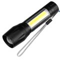 Mini Rechargable LED Tactical Powerful Zoomable Flashlight. 