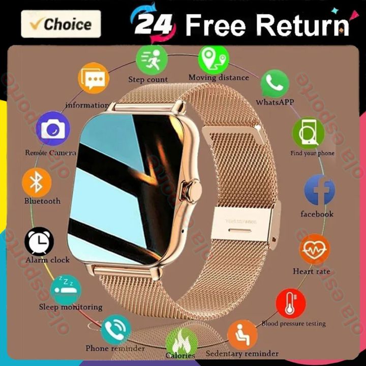 WeihonghunfeiSmart Watch For Men Women Gift Full Touch Screen Sports Fitness Watches Bluetooth Calls Digital Smartwatch Wristwatch Watches Portable