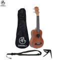 Manaslu MUS 21inch Soprano Ukulele with Package | Manaslu Ukulele With Die Cast Closed Tuning Key | Hard Plastic Ukulele. 