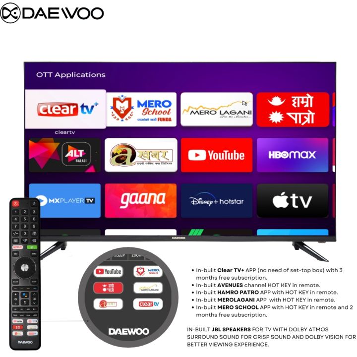 DAEWOO%2032"%20Smart%20TV%20%7C%201GB/8GB%20%7C%20JBL%20Speakers%20Built-in%20%7C%203%20Years%20Warranty%20%7C%20Android%2011%20%7C%20Free%20Clear%20TV%20Subscription%20%7C%20Google%20Certified%20%7C%20IPS%20Panel%20%7C%20HDR%20%7C%2032%20Inch%20Smart%20Television%20-%20Image%202