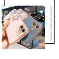 Jizetin for Realme 9 Pro / OnePlus Nord CE 2 Lite 5G Back Cover With Free Lanyard Cute Dogs 6D Plating Silicone Phone Case. 