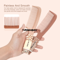Difutagui Milk Tea Bear Hairdressing Fine Tooth Anti Static Combs Cute Round 【2025 2025 Version】 Mirror Small Bear Pattern Makeup Mirror Salon Beauty Tools. 