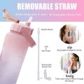 2 Litre Water Bottle,Big Water Bottle with Straw, Leakproof Sport Water Bottle with Time Markings Reminder,Motivational Water Bottle for Fitness, Camping Yoga Trave Gym Outdoor Sports. 
