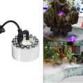 12 LED light Ultrasonic Mist Maker Fogger Water Fountain Pond Indoor Outdoor Adapter Included. 