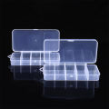 Portable Transparent Plastic Storage Box Compartment Container For Beads Jewelry MNP. 