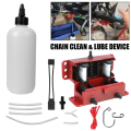Motorcycle Chain Cleaning Machine Kit Brush Gear Cleaner Tool Red. 