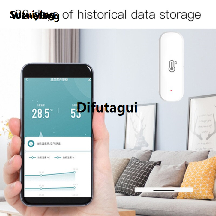 Difutagui Wenefang Sutuiying Tuya ZigBee Temperature Humidity Sensor Home Connected Thermometer New style Profesional 2025 Compatible With Smart Life Google Home Assistant