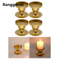 Ranggense Portable 2 Pcs Romantic Durable Geometric Candlestick Stylish Lightweight Candle Holder Unique Metal Candle Cup Birthday. 