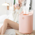 3L Double Nozzle Air Humidifier with LED Light - Ultrasonic Aromatherapy Diffuser, Heavy Fog, USB Powered. 