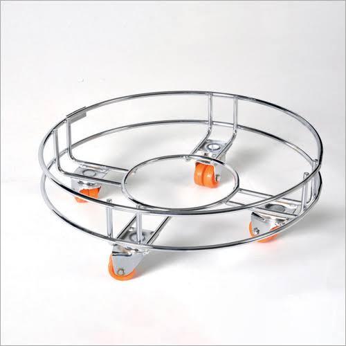 Gas Cylinder Stands, LPG Cylinder Trolley Easily Movable Stand with Wheels, Gas Cylinder Stand (Red)