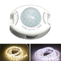 2X PIR Infrared Motion Sensor Detector DC5-24V Auto on Off Timer Switch Home LED Light Body PIR Motion Sensor Lamp White. 