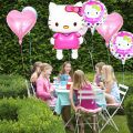 5 Pcs Hello Kitty Theme Foil Balloon Party Decoration Set. 