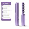 Portable Wireless Electric Hair Brushes Heating Straight Curly Negative Ion Hot Straightener Comb USB Charge Home Travel Women. 