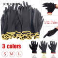 DISICHEN Hot Selling PU Nitrile Safety Coating Nylon Cotton Work Gloves Palm Coated Gloves Mechanic Working Protective Gloves Professional Supplies. 
