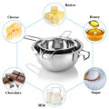 2 Pack Double Boiler Melting Pot with Silicone Spatula for Butter for Chocolate Candy Butter Cheese (400ML and 600 ML). 
