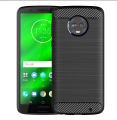 lthmy for Motorola Moto G6 Plus Case Carbon Fiber TPU Soft Silicone Back Cover Armor Phone Case Casing. 