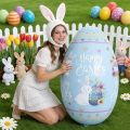 Cute PVC 41 Inch Easter Egg Balloon Reusable Inflatable Giant Easter Egg DIY Easter Bunny Easter Decor Easter Party. 
