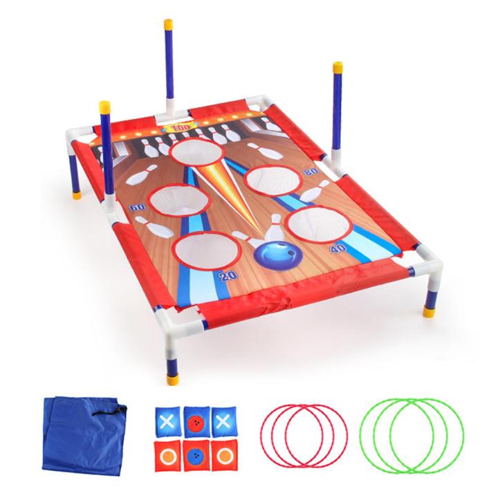 Aomeidaju Travel-friendly Bean Bag Toss Set Fun Outdoor Bean Bag Toss Game Set for Kids Easy to Install Cornhole Game for Parties for Outdoor