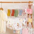 Hanging space hanger multi-functional double-layer single hanger sock dry storage box underwear hit new style/wardrobe windproof saving drying rack underwear. 