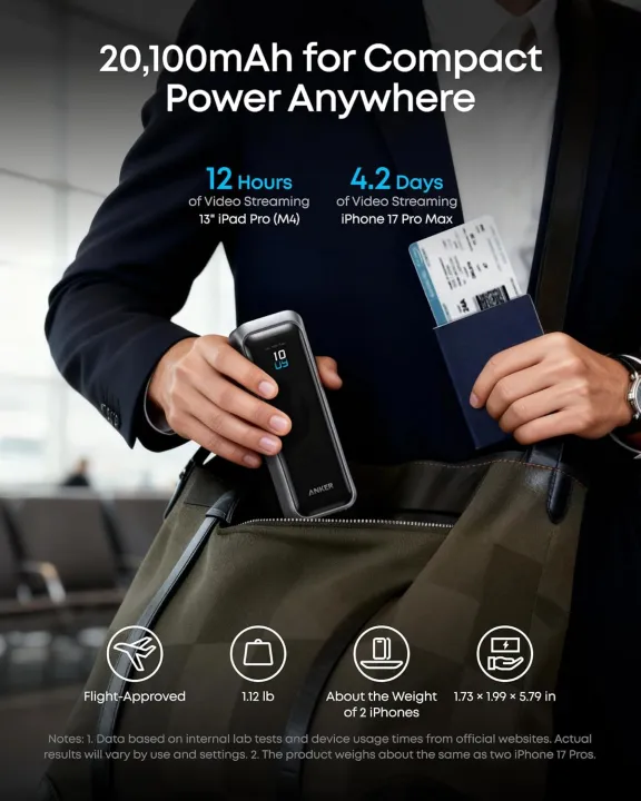 Anker%20Prime%20Power%20Bank,%2020,100mAh%203-Port%20Portable%20Charger%20with%20220W%20Max%20Output,%20Two-Way%20Charging,%20TSA-Approved,%20App%20Control,%20for%20MacBook,%20iPhone%2017/16%20Series,%20and%20More%20(Base%20Not%20Included)%20-%20Image%206
