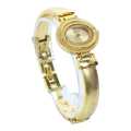 Golden Dial With Stainless Steel Strap And Bracelet For Women. 
