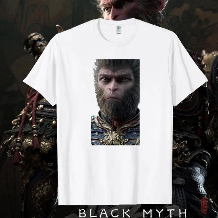 HOT Classic Black Myth Wukong Men's High Quality T-shirt Game Player Clothing Cotton Unisex Summer Streetwear Tops Camiseta Hombre