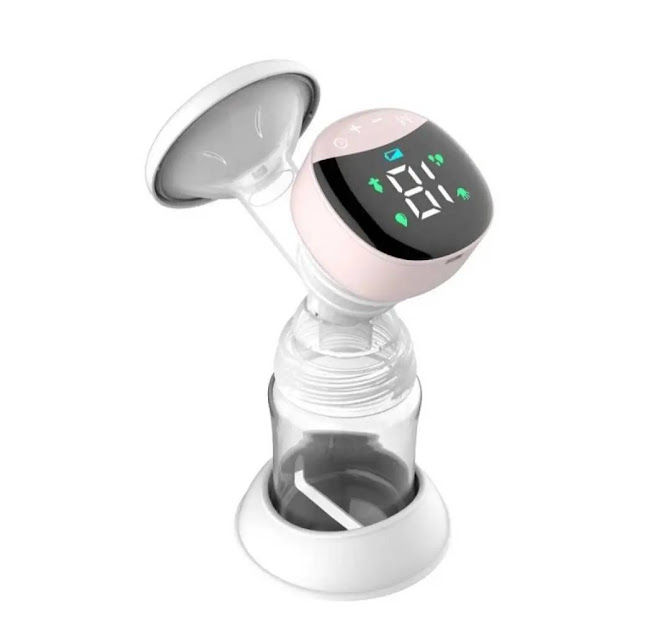 Chargeable Automatic Breast Pump and Breast Massager Handsfree 4 Modes and 12 Adjustable Levels-MY374