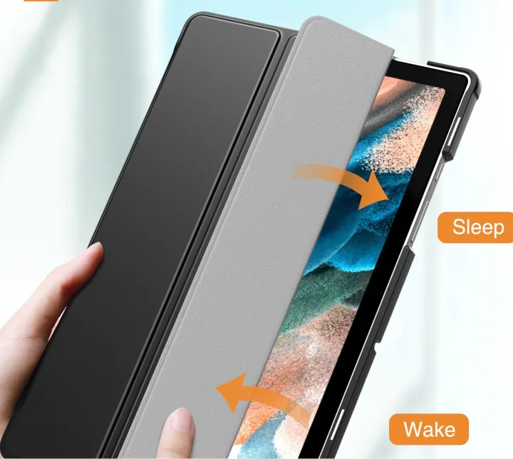 Leather%20Smart%20Flip%20Case%20For%20Samsung%20Galaxy%20Tablet%20A8%2010.5"%20(2022)%20-%20Image%202