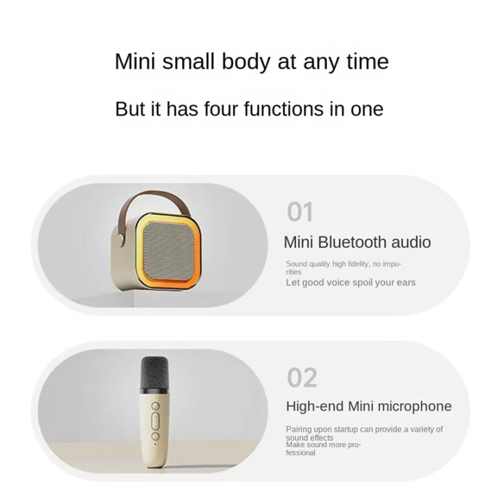 Portable%20K12%20Bluetooth%20Small%20Home%20KTV%20Microphone%20Speaker%20Pink%20-%20Image%205