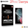 2Pcs Mocolo UV Full Screen Tempered Glass Film On For Samsung Galaxy S21 S22 S23 S24 Ultra Plus 5G S23Ultra 128/256 Protector. 