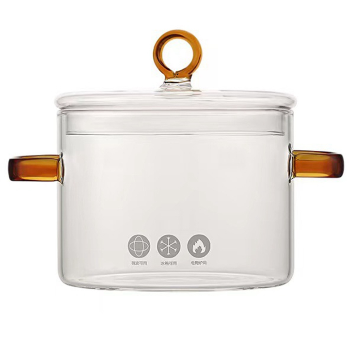 Glass Instant Noodle Pot Oven Pans Sauce Pan Stainless Steel Sauce