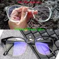 Blue Ray Cut Trendy Transparent Oval And Clubmaster Designed Combo (BUY 1 GET 1) Frame Bluecut Glasses For Unisex. 