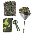 2-in-1 Hand Throwing Landing Parachute Flyer Soldier Flying Toy Figure Interactive Sports Toy Children Outdoor for Pla. 