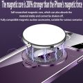 For iPhone 14 Pro Max 15 13 12 11 Magnetic Magsafe Plating Plain Phone Case Cover with Ring Holder. 