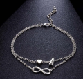 1 Piece Vintage Heart Letters Anklets Leg Bracelets Set Alphabet Anklets Barefoot Ankle Chain Ankles Bracelets for Women (Best Gift Ever). 