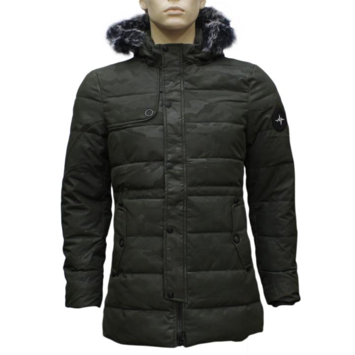 Camouflage Printed Silicon Down Jacket For Men