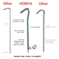OYPFXMI Tent Pegs 24 PCS 124cm Metal Heavy Duty Tent Hooks Aluminum Alloy Rust Free Camping Tent Ground Pegs. 