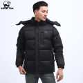 Snow Yak Black Full Sleeve Trekking Down Jacket For Men. 