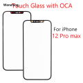 Wenefang 1pcs Front Screen Touch Glass+OCA For iPhone X XS XR Max 11 Pro Max 12 13 14 Mini Pro Touch Screen. 