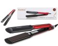 Kemei Red/Black Flat Iron Hair Straightener - Km-531. 
