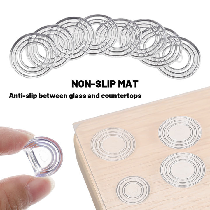 10pcs Coffee Table Glass Non-slip Adhesive Cushion Sheet Mahogany Furniture Non-slip Adhesive Particles Suction Pads