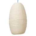 White self flower design Lokta Paper Handmade Hanging Lamp size 11*25 inch. 