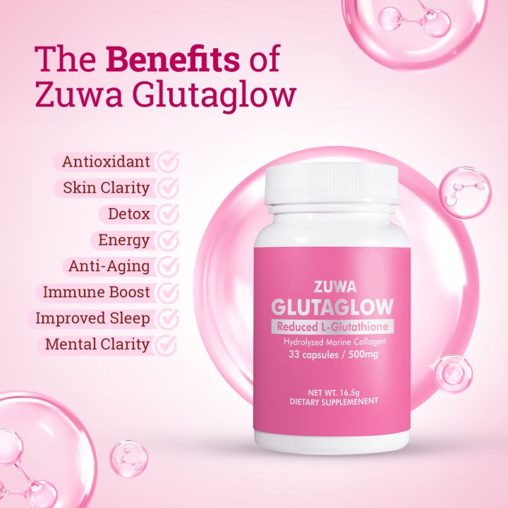 Zuwa%20Cosmetics%20Gluta%20Glow%20Capsule%20%7C%20Reduced%20L%20-%20Glutathione%20%7C%2033%20capsules%20%7C%20Co%7C%7Cagen%20Production%20and%20whitens%20and%20brightens%20the%20skin%20%7C%2016.5g%20-%20by%20Zuwa%20Cosmetics%20-%20Image%203