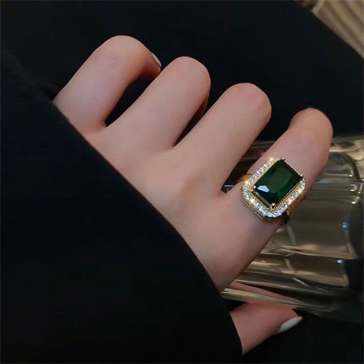 3Pcs%20Emerald%20Crystal%20Necklace%20Earrings%20Jewelry%20Set%20-%20Versatile%20Banquet%20Wedding%20Design,%20Alloy%20-%20Image%202