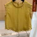 Korean Style Sleeveless Shirt for Women Summer 2025 New Elegant Versatile Sweet Top Trendy. 