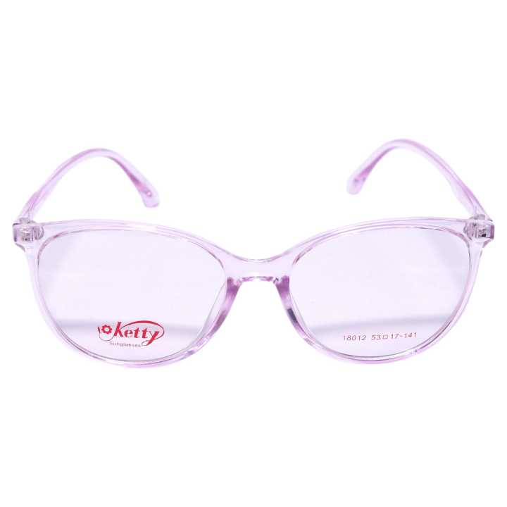 Purple Oval Shape Transparent Blue Protection Sunglasses