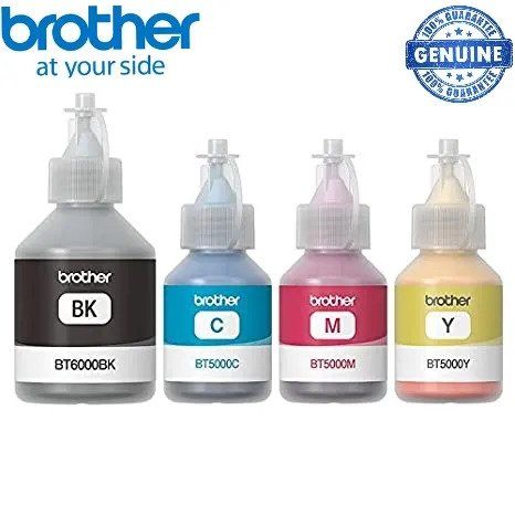 Brother Printer Ink  Brother Genuine Ink  BT6000Bk / BT5000 C / M / Y Ink Bottles Color For Brother T300,T500,T700W,T800W Printers