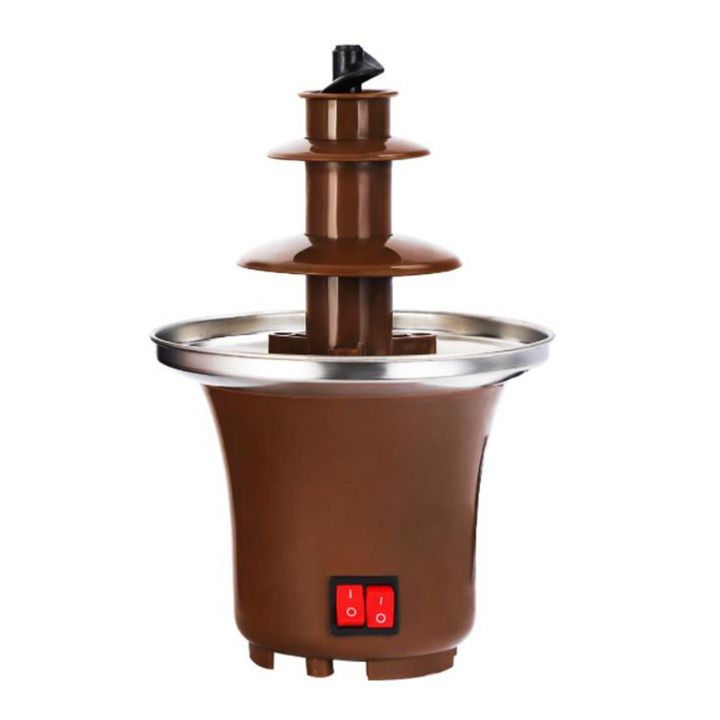 Home Chocolate Fountain Automatic Melting Hot Pot Melting Machine with Heating Melting Tower Homemade Chocolate US Plug