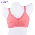 Cotton Non-Padded Non-wired Assorted Colour Full Cup Support Plus Size Bra - Pack of 2. 